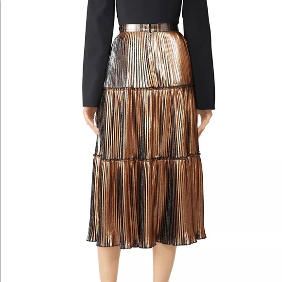 NICOLE MILLER ARTELIER Gold Silver Skirt - Picture 2 of 3